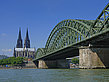 Foto Hohenzollernbrücke am Kölner Dom